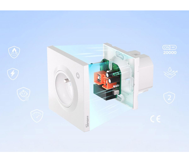 Sonoff Inteligentne gniazdko ścienne WS01TPE-E WiFi (typ E) - 1534486 - zdjęcie 6